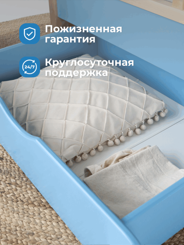Детская раздвижная кровать домик Forest Blue от года