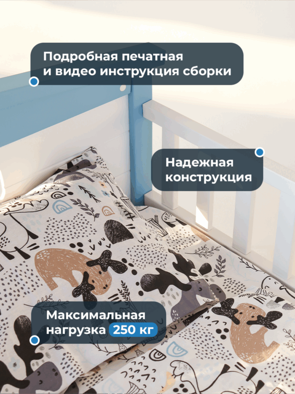 Детская раздвижная кровать домик Teddy от года
