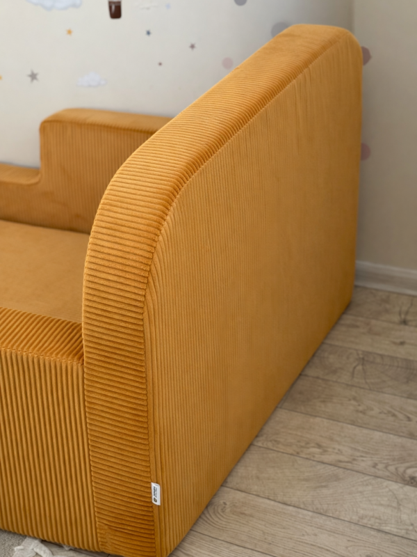 Детская бескаркасная кровать янтарь вельвет