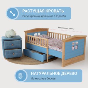 Детская растущая кровать FOREST Blue