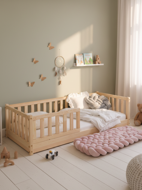 Детская напольная кровать монтессори