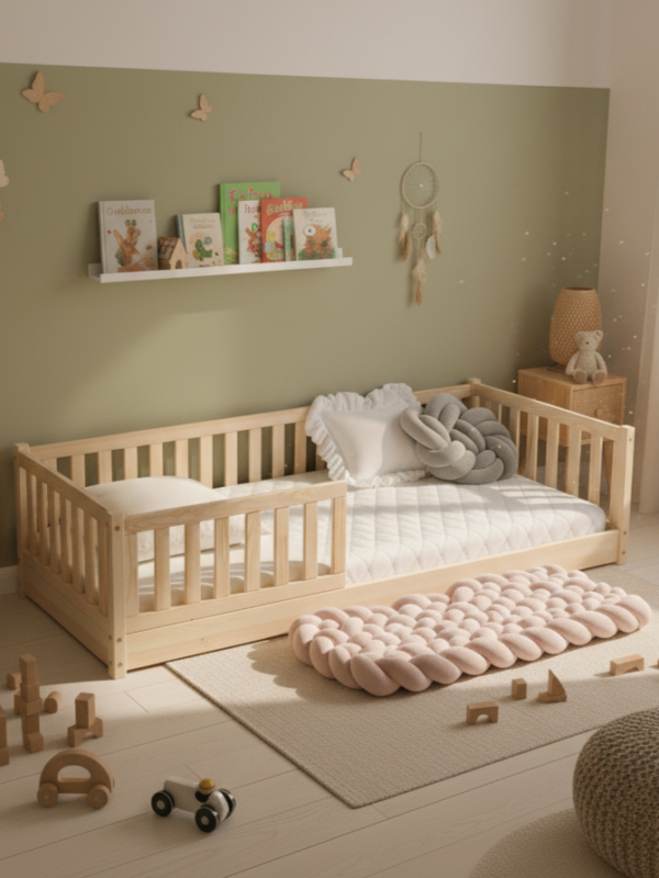Детская напольная кровать монтессори