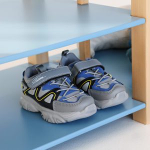 Шкаф в детскую комнату для одежды монтессори Forest Blue