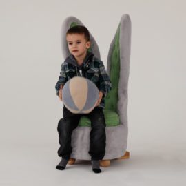 Детское мягкое кресло зайка для малышей Mint