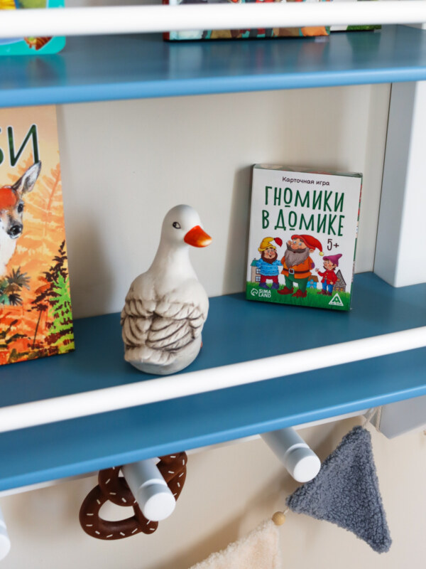 Настенная полка в детскую комнату монтессори для книг Teddy