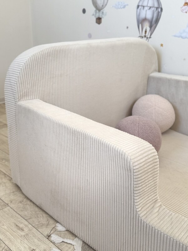 Детская бескаркасная кровать Bezh вельвет