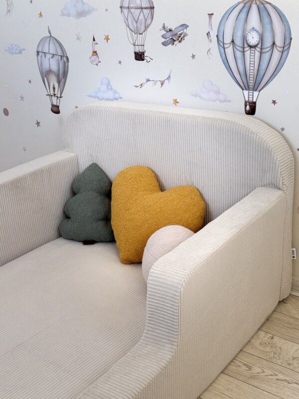 Детская бескаркасная кровать Bezh вельвет