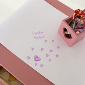 Детский стол и стул FOREST Pink растущий с ящичком