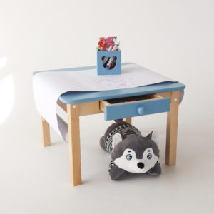 Растущий столик Forest Blue из березы с ящичком