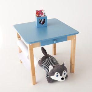 Детский стол и стул FOREST Blue растущий с ящичком