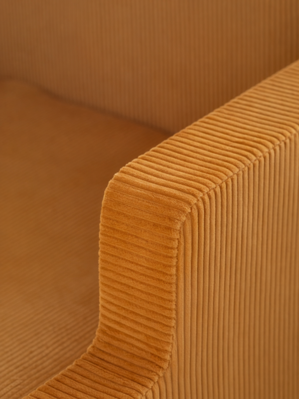 Детская бескаркасная кровать янтарь вельвет