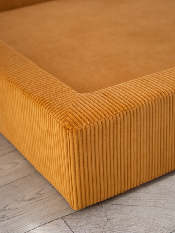 Детская бескаркасная кровать янтарь вельвет