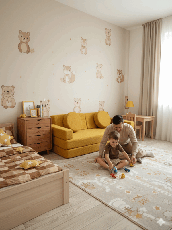 Диван детский бескаркасный игровой Kurkuma